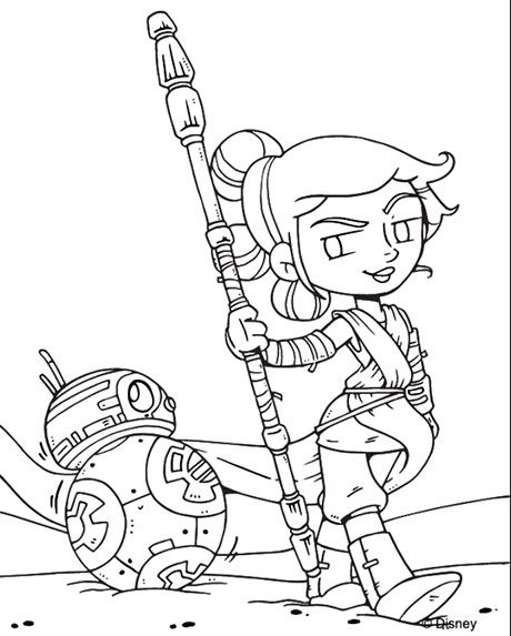 Black and white illustration of girl and robot.