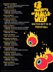 13 Nights of Halloween Schedule