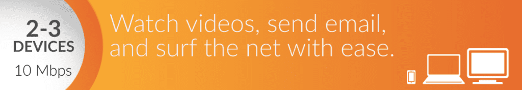 High-Speed Internet 10 Mbps allows you to watch videos, send email, and surf the net with ease.