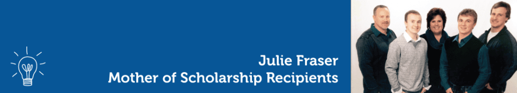 Julie Fraser. Mother of United Telephone Educational Foundation scholarship recipients.