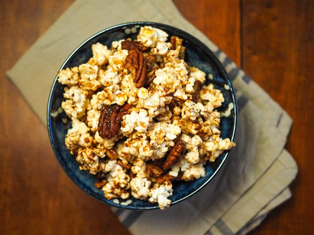brown-butter maple popcorn with pecans from Serious Eats