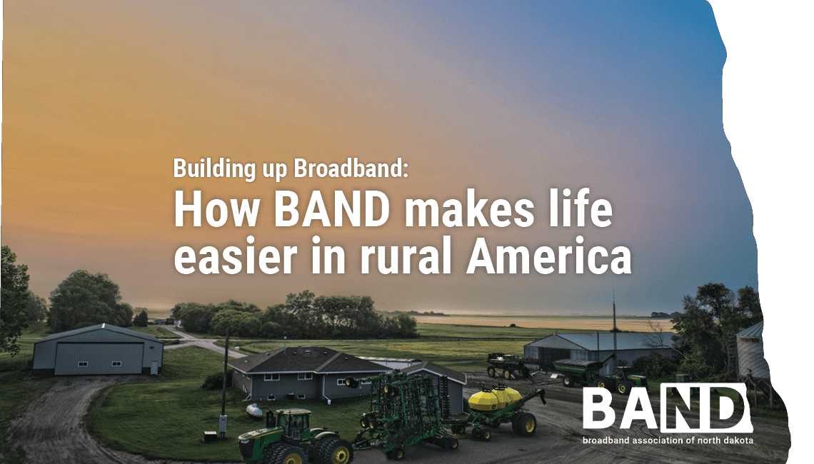Rural farm in shape of North Dakota state