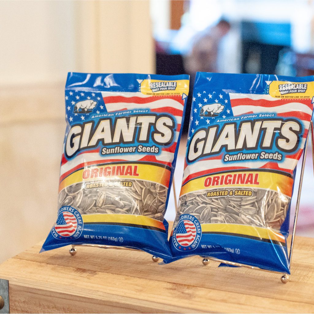 Two bags of Giants sunflower seeds