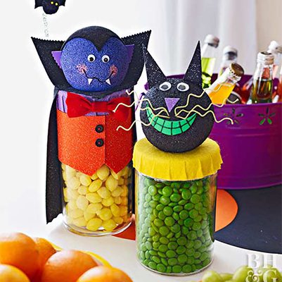 Halloween candy jars.