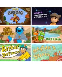 Picture collage of kids shows.