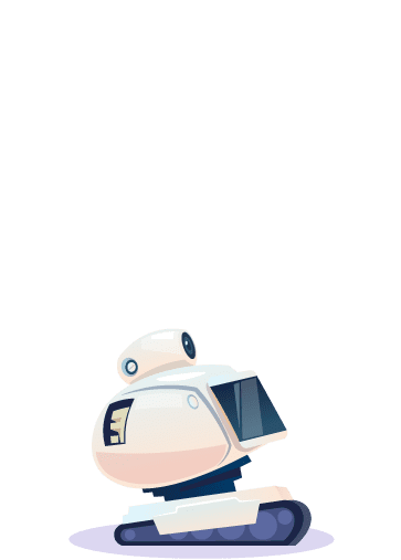 Illustration of small computer robot.