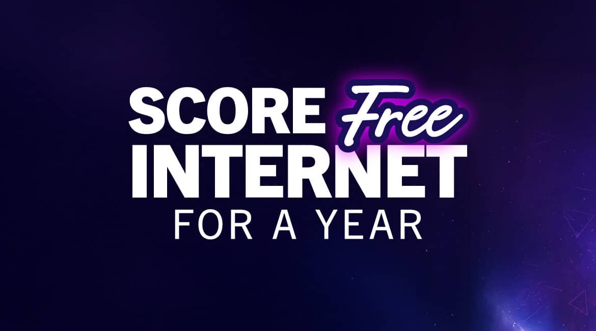 Win free internet for a year feature